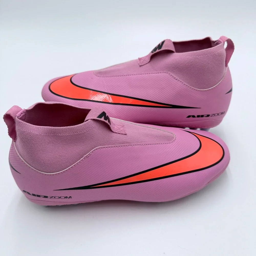 Nike Air Zoom Mercurial Pink Orange Kids Soccer Cleats FQ8308-600 Size 5Y